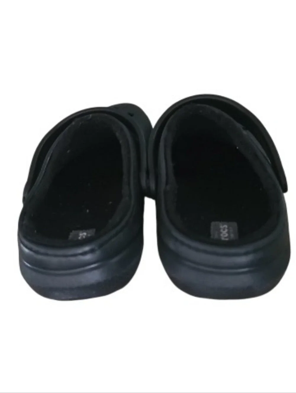 Crocs Classic Fuzz Lined Clogs Youth J4 Black Winter Slip On Shoes Cozy Kids